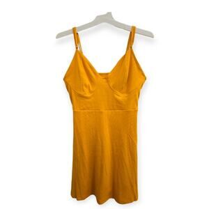 NWT women's Large gold fit and flare dress